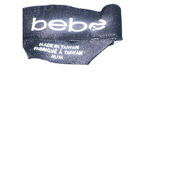 Bebe Women's Bandage Bodycon Dress Medium Long Sleeve Cutout Mini Teal Blue - Picture 8 of 16